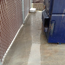 Dumpster pad cleaning after