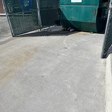 Dumpster pad cleaning after